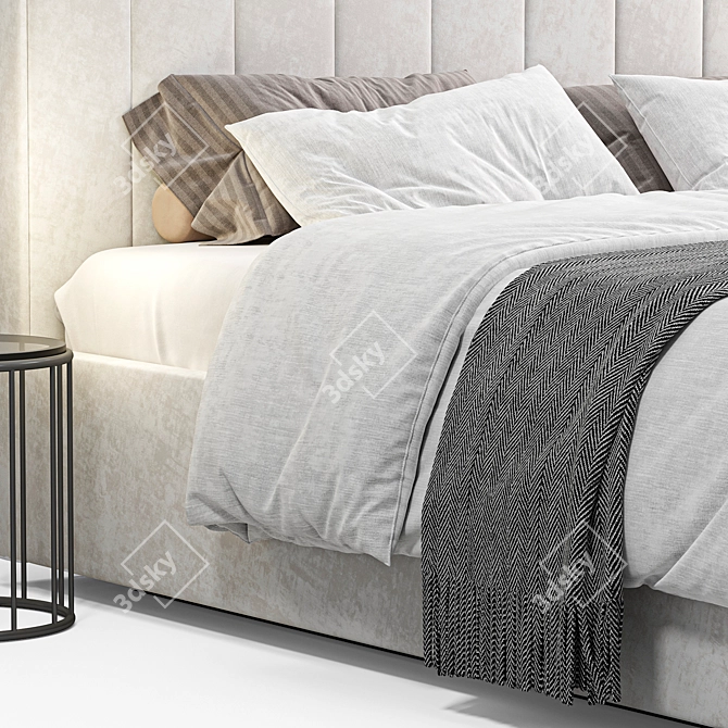 Elegant Vienna Bed Frame 3D model image 6