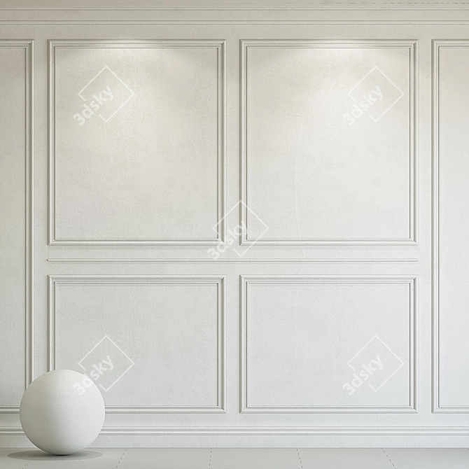 Decorative Plaster with Molding 272 3D model image 1