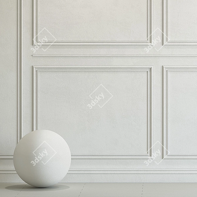 Decorative Plaster with Molding 272 3D model image 3