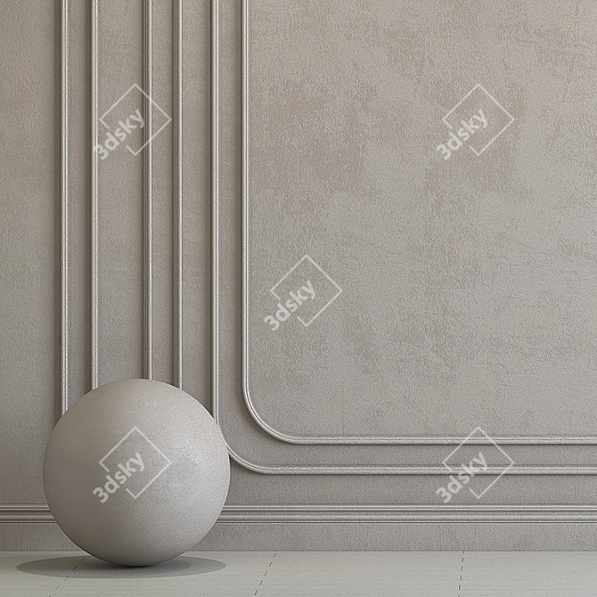 Decorative Plaster with Moulding 273 3D model image 3