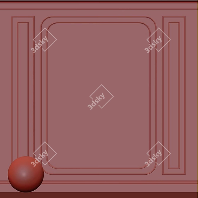 Decorative Plaster with Moulding 273 3D model image 4