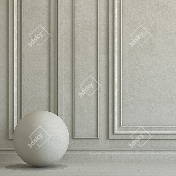 Decorative Stucco with Molding rtrimming 3D model image 3