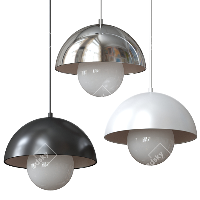 Spherical Teodor Pendant Lamps 3D model image 1