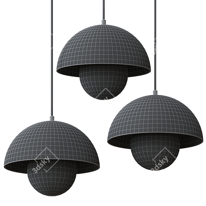 Spherical Teodor Pendant Lamps 3D model image 3