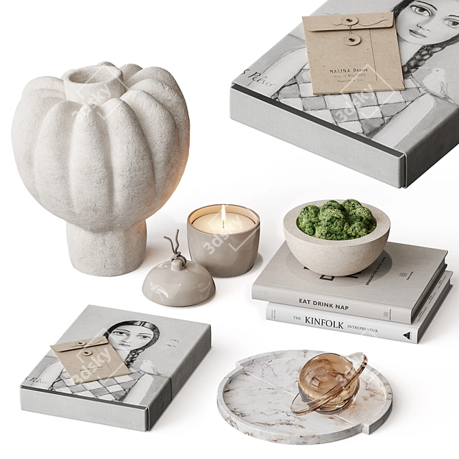 Boho Chic Decor Set by Cornerdesign 3D model image 1