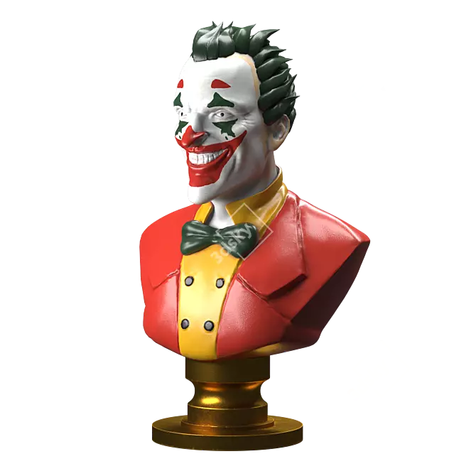 Lifelike Joker Statue 3D model image 2