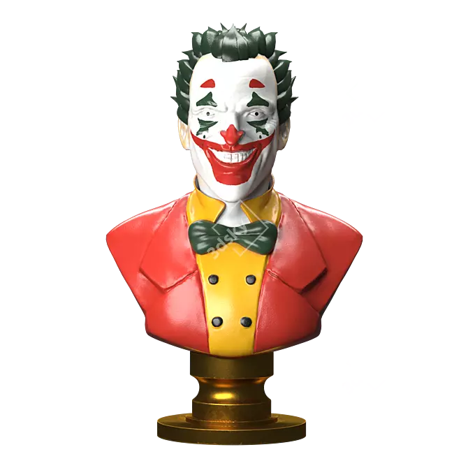 Lifelike Joker Statue 3D model image 4