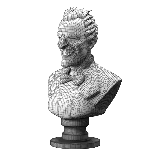 Lifelike Joker Statue 3D model image 5