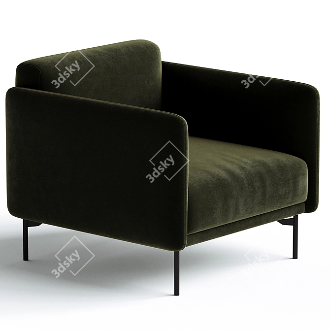 Elegant Boconcept BERNE Chair 3D model image 2