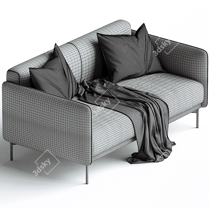 Sleek Urban BERNE 2-Seater 3D model image 3