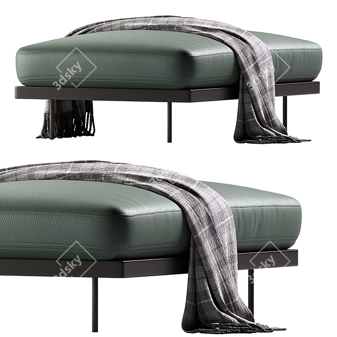Modern Naviglio Pouf Ottoman 3D model image 3