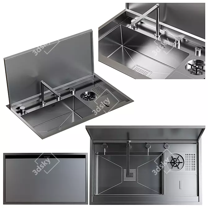 Asras Sink Set Bundle 3D model image 4