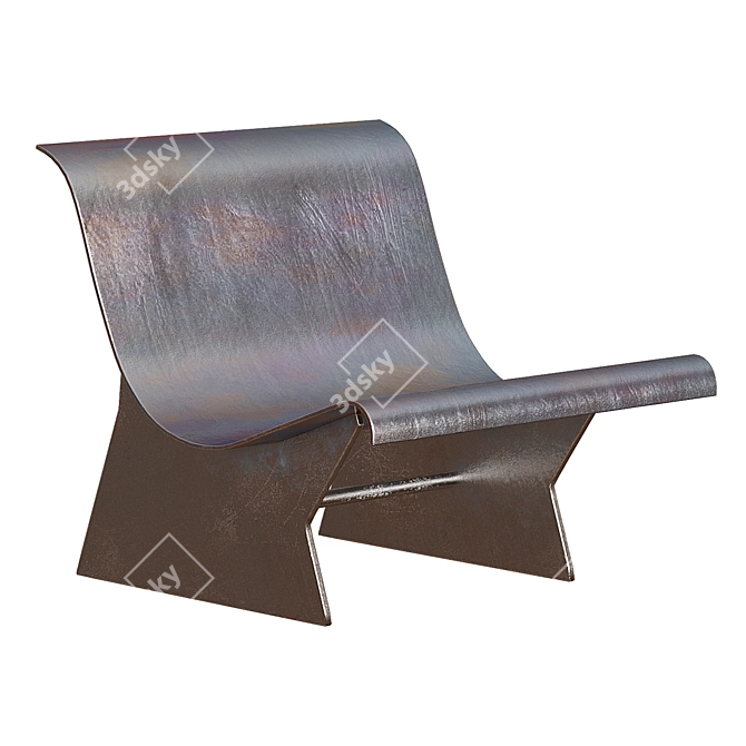 Contemporary Iridescent Lounge Chair 3D model image 1