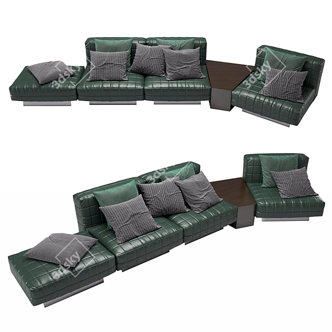  Contemporary Minotti Twiggy Sofa 3D model image 1