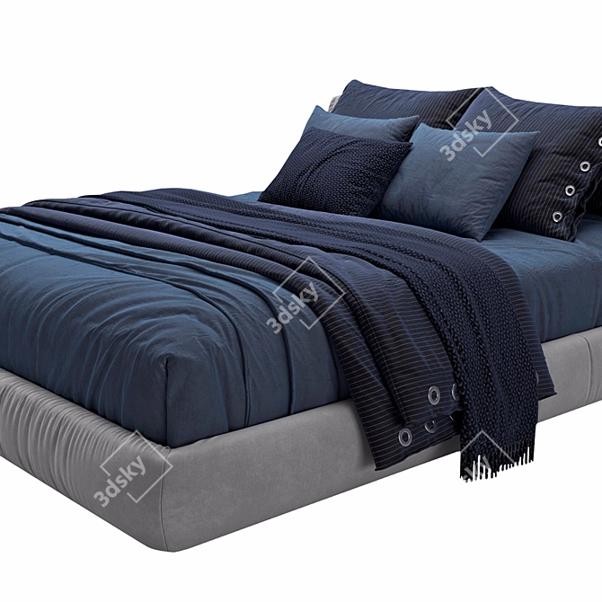 Modern Cinova Busnelli Bed Frame 3D model image 3