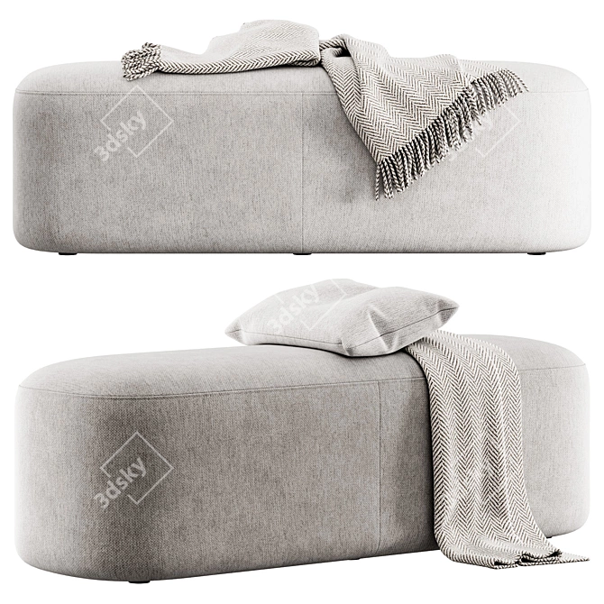 Vorsen Ottoman Bench Stool 3D model image 1