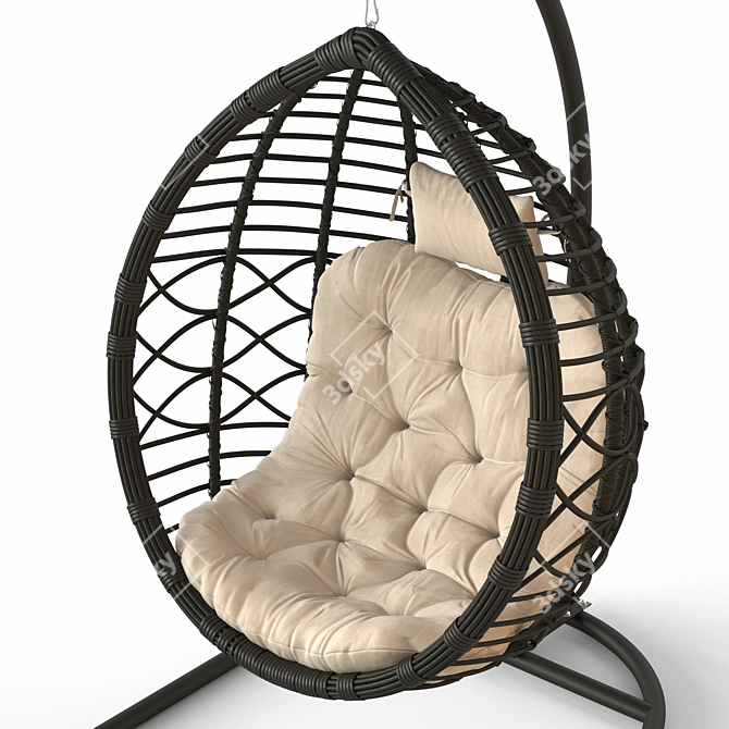 Veil 2 Hanging Chair with Support 3D model image 3