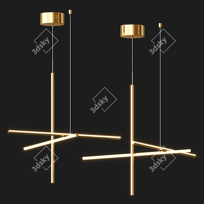 Elegant Coordinates Suspension Light 3D model image 4