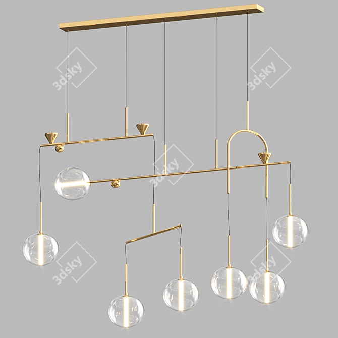 Elegant Dewdrops Lighting Collection 3D model image 2