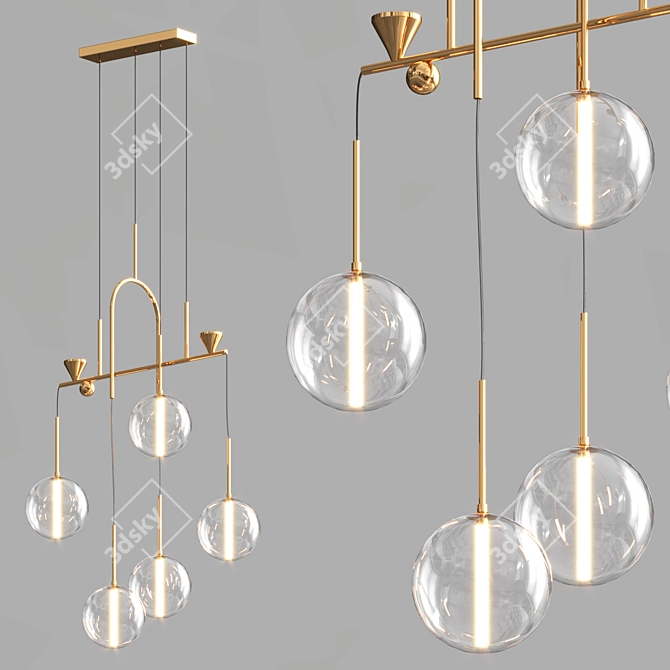 Elegant Dewdrops Lighting Collection 3D model image 3