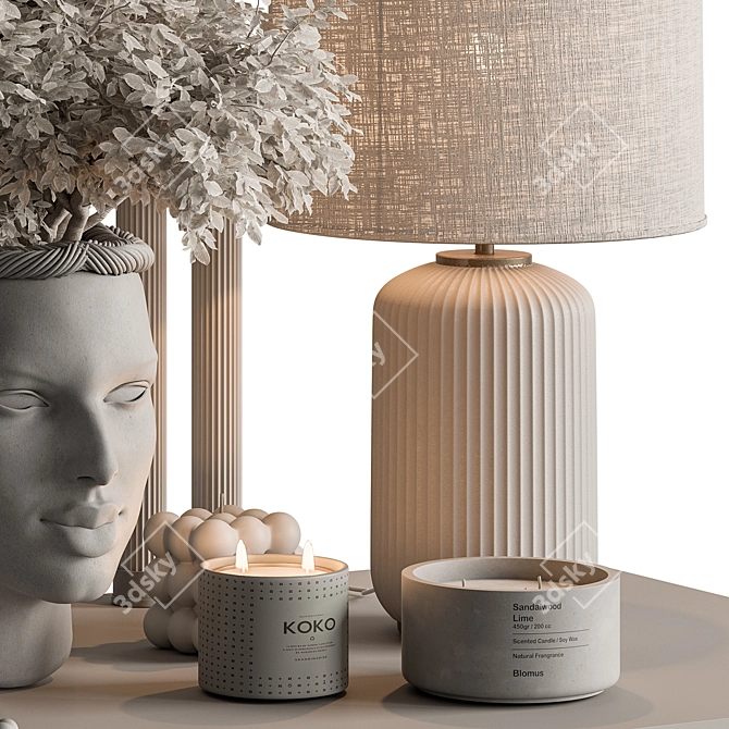  Botanical Charm Decor Set 3D model image 4