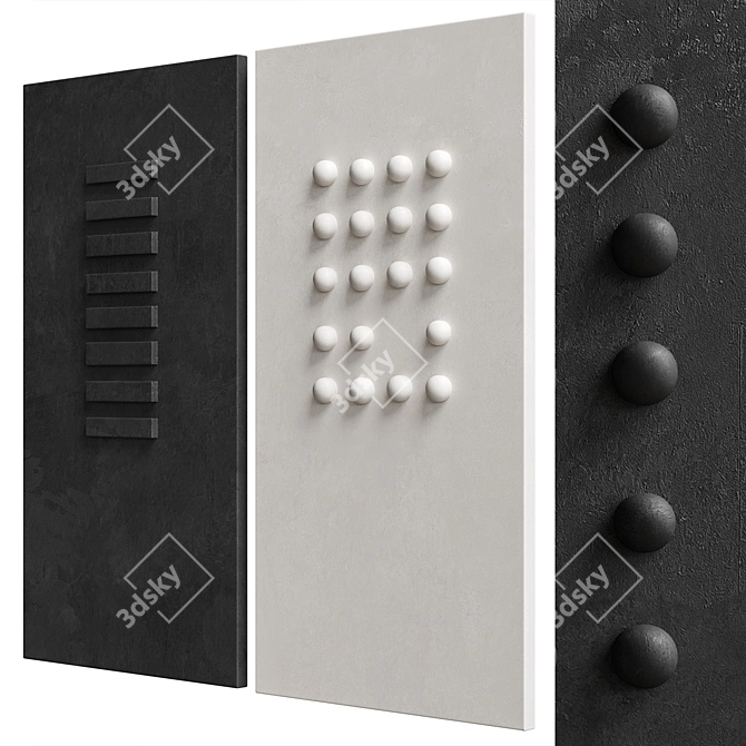 3DArt Relief Sculpture Model Set 3D model image 3