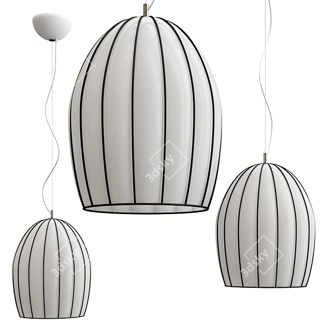 Elegant Salice Pendant Lamp by Siru 3D model image 1