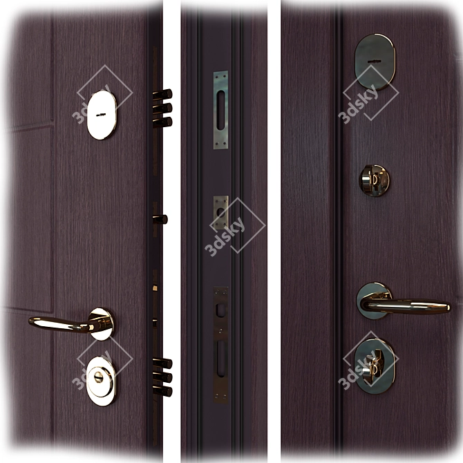 Arizona Metal Entry Door (QDoors) 3D model image 2