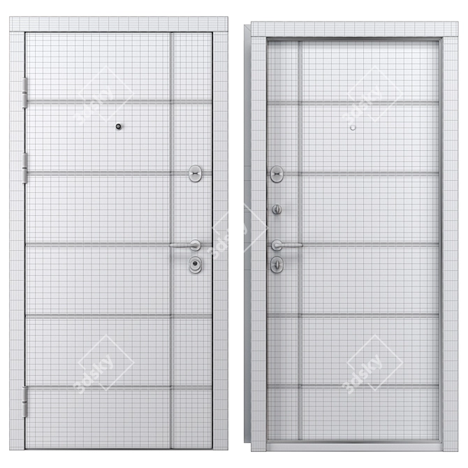 Arizona Metal Entry Door (QDoors) 3D model image 4