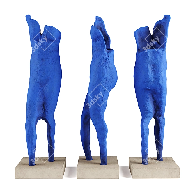 Modern Abstract Male Figure Sculpture 3D model image 1