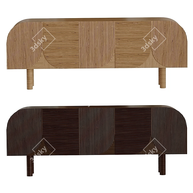 Elegant Palma Cabinet in Muted Tones 3D model image 1