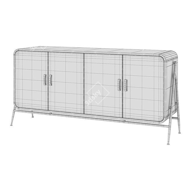Mallund Cosmorelax Oak Sideboard 3D model image 3