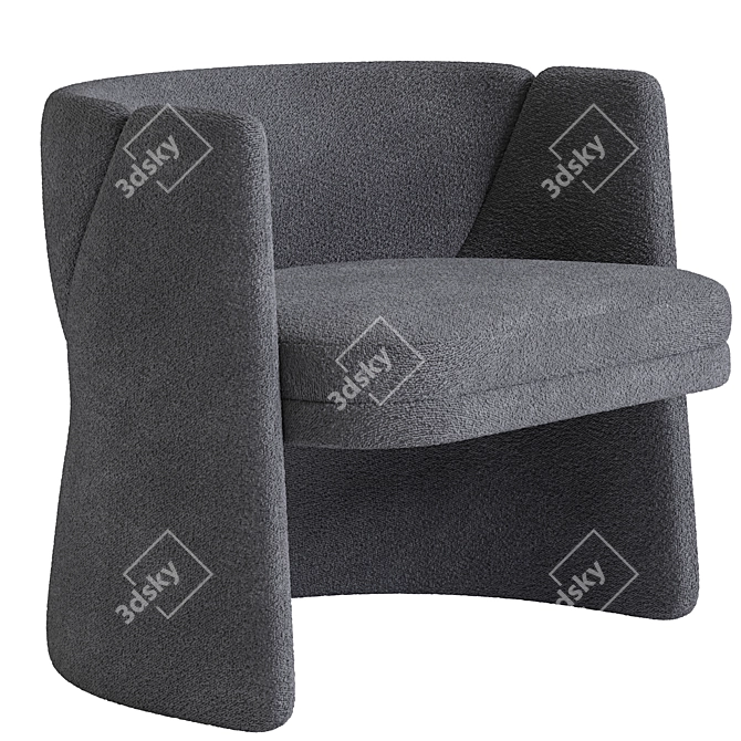 Modern Cursa Lounge Chair 3D model image 1