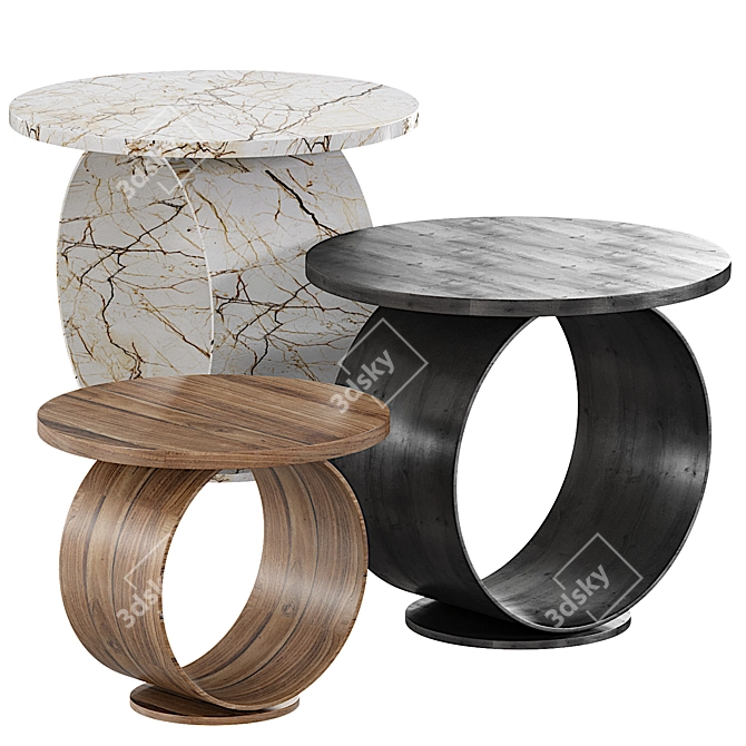 Modern Round Coffee Table Design 3D model image 1