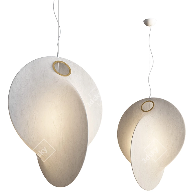 Modern Overlap Pendant Light Fixture 3D model image 1