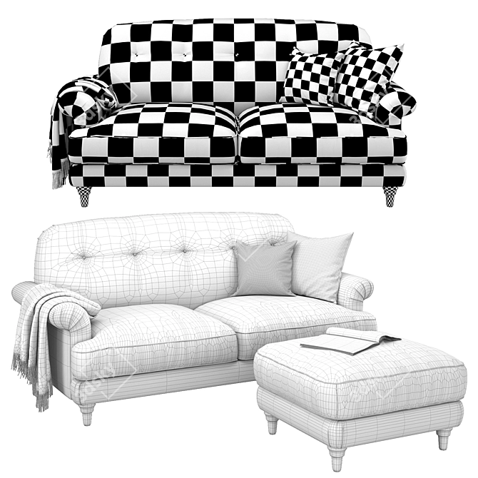 Essboda 2-Seat Sofa Set 3D model image 4