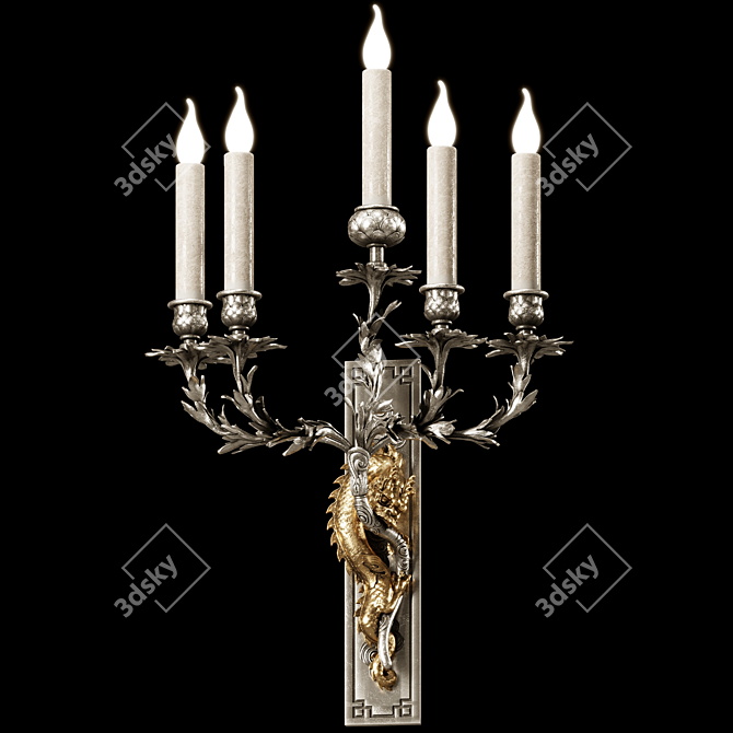 Dragon Wall Light Fixture - 5 3D model image 2