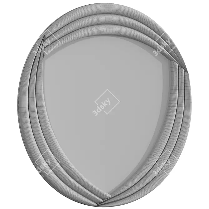 Sleek Giotto Wall Mirror 3D model image 2