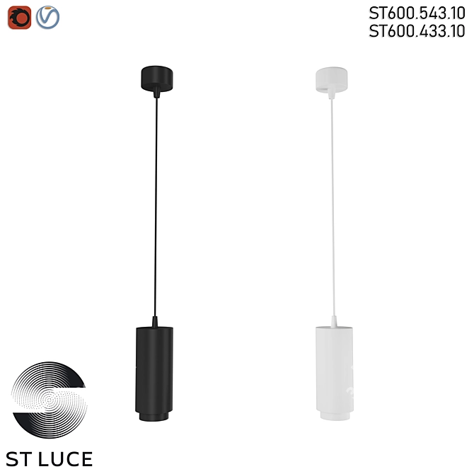 ST LUCE Zoom Pendant LED Light 3D model image 1