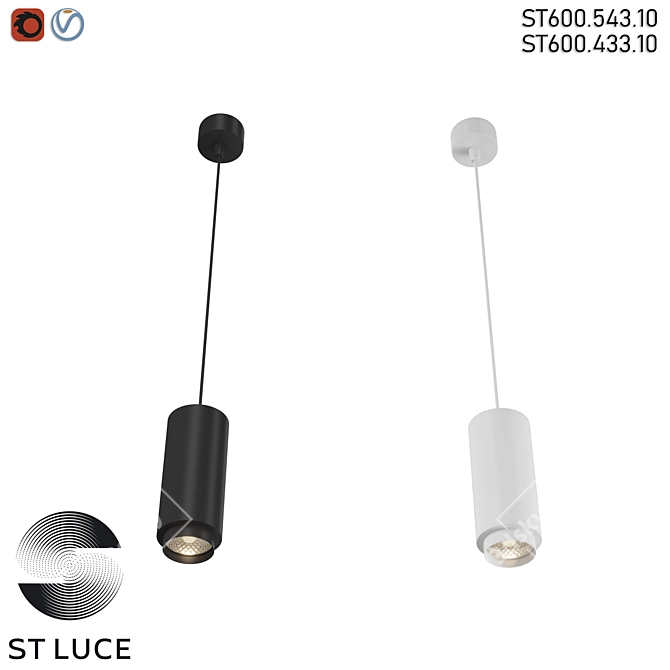 ST LUCE Zoom Pendant LED Light 3D model image 2