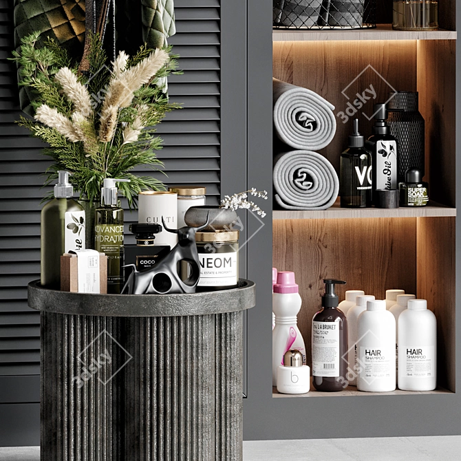 High-Quality Bathroom Accessories Set 3D model image 4