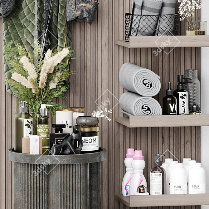 High-Quality Bathroom Accessories Set 3D model image 8