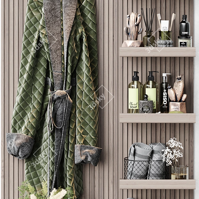 High-Quality Bathroom Accessories Set 3D model image 12