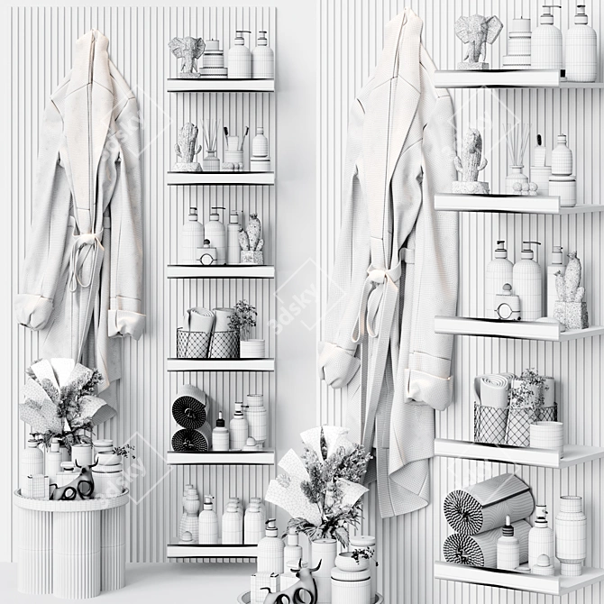 High-Quality Bathroom Accessories Set 3D model image 13
