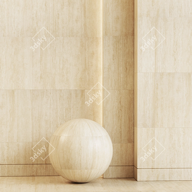 Travertino Prestige Tiles Collection 3D model image 2