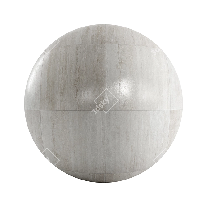 Travertino Prestige Tiles Collection 3D model image 4