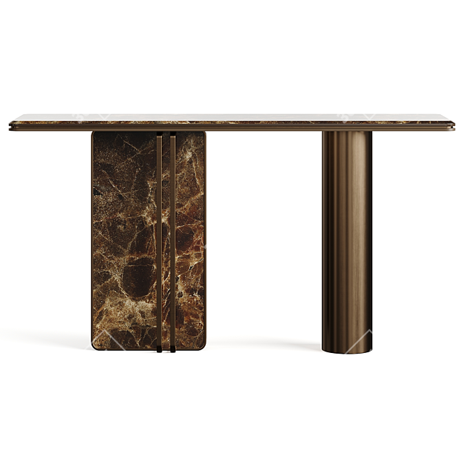 Sleek Marble Modern Console Table 3D model image 5