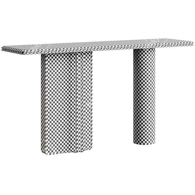 Sleek Marble Modern Console Table 3D model image 13