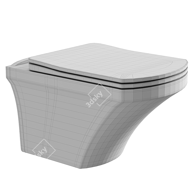 STWORKI Хальмстад Suspended Toilet Set 3D model image 4