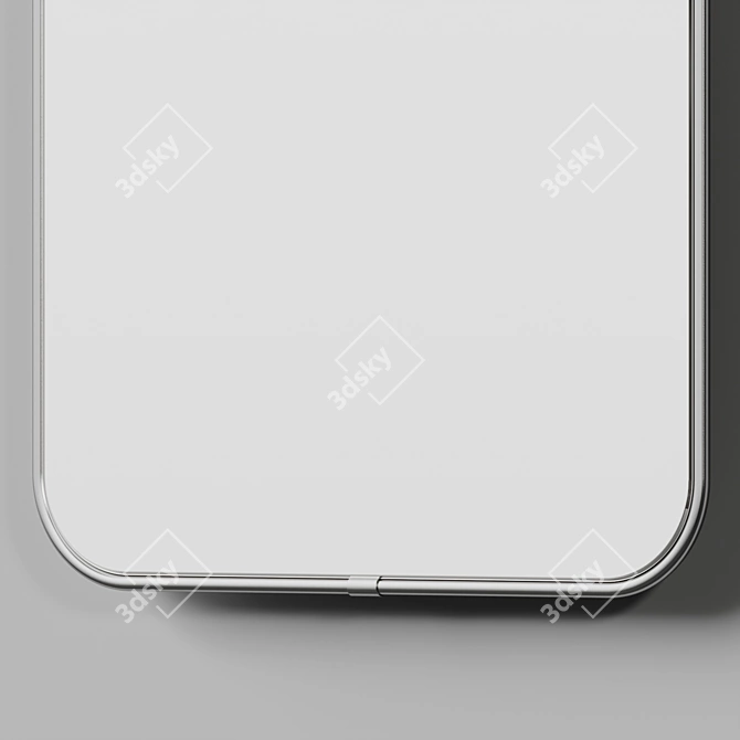 Modern Arch Mirror in Titanium 3D model image 4
